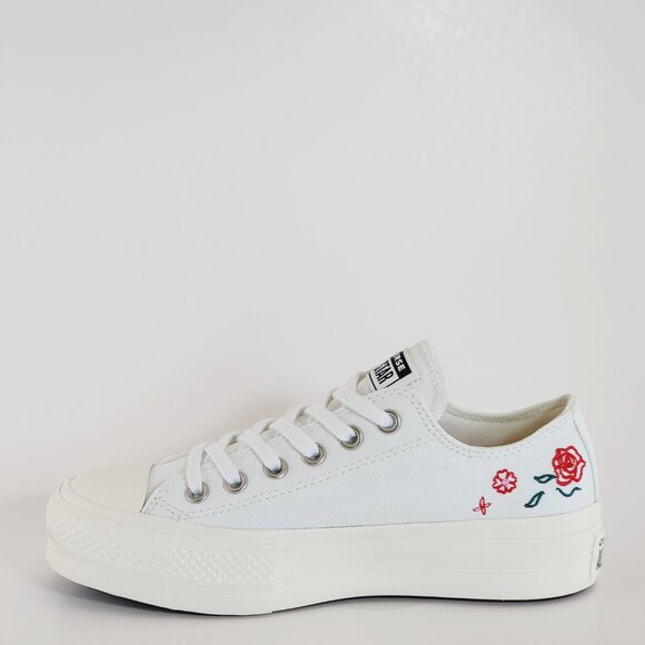 Converse CTAS Lift Ox Summer Embroidery Canvas Platform Sneakers A10822C NWT - Picture 3 of 6